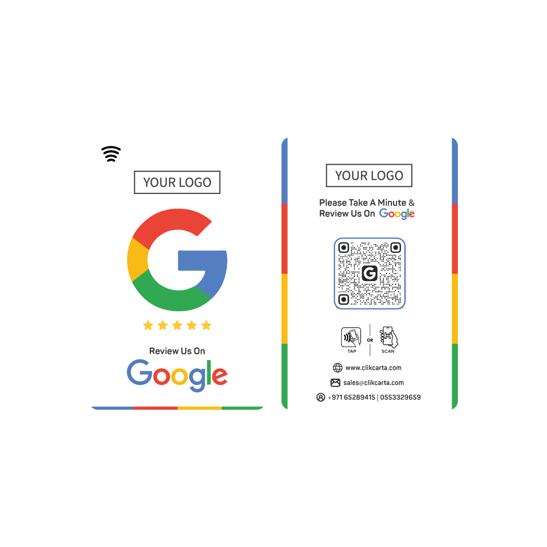 Google Review Card Vertical - clikcarta