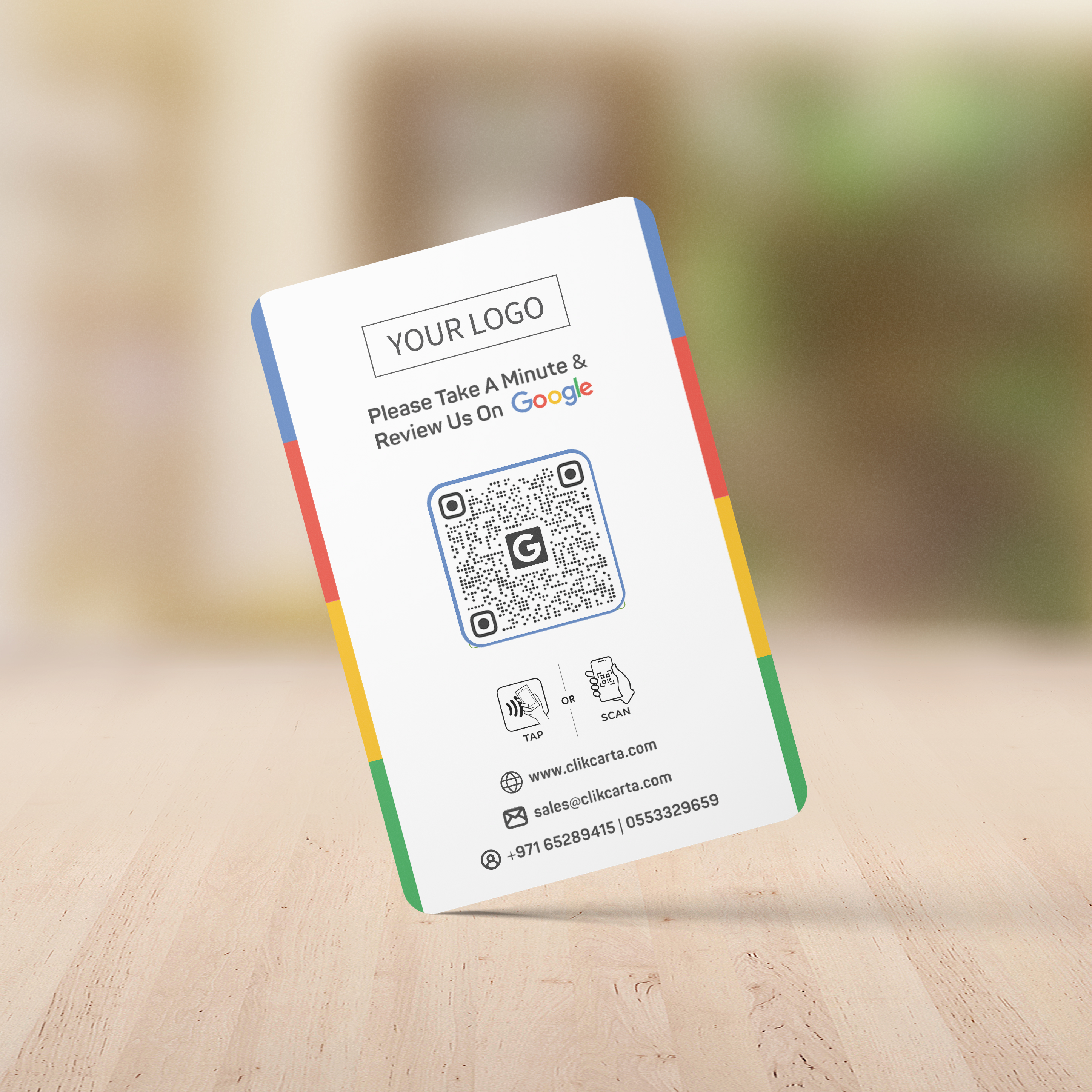 Google Review Card Vertical - clikcarta